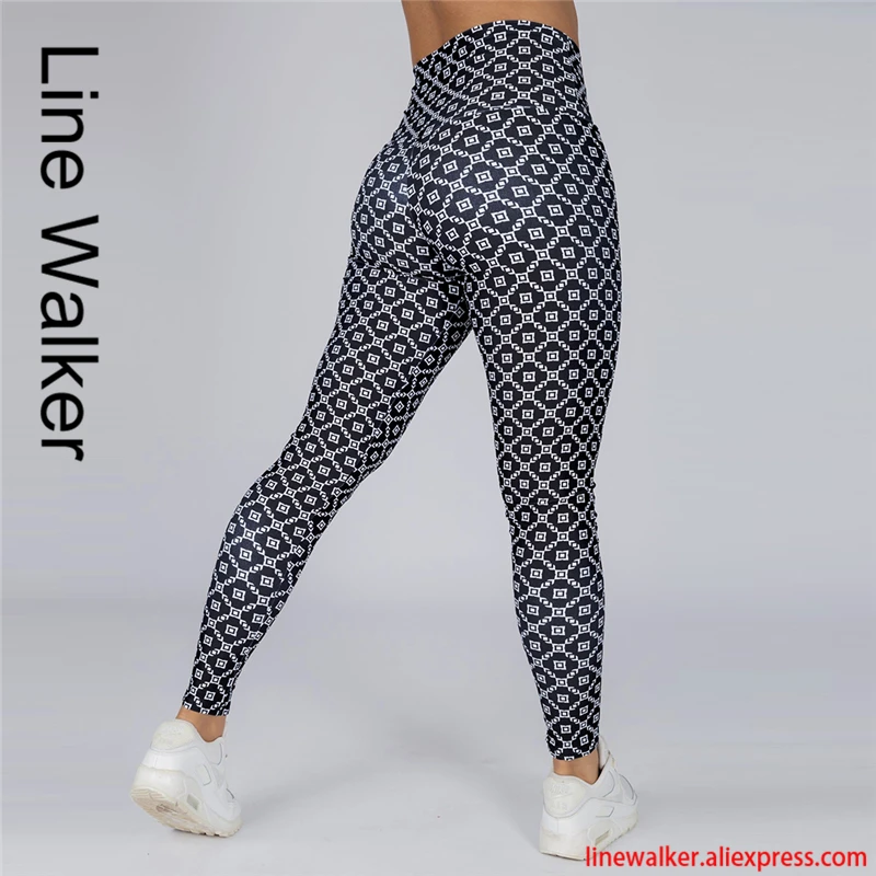 Женские леггинсы с высокой талией мини-леггинсы геометрическим рисунком для