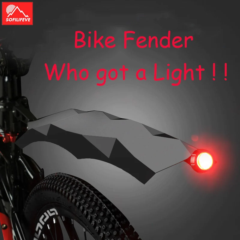 Велосипедный брызговик светодиодный для горного велосипеда 4 цвета | Спорт и