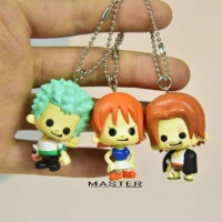 one piece shanks nami roronoa zoro q version cute action figure ornaments toys phone charms