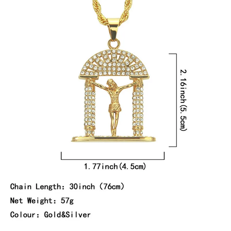 Модный подарок в стиле хип-хоп христианское религиозное ювелирное ожерелье с