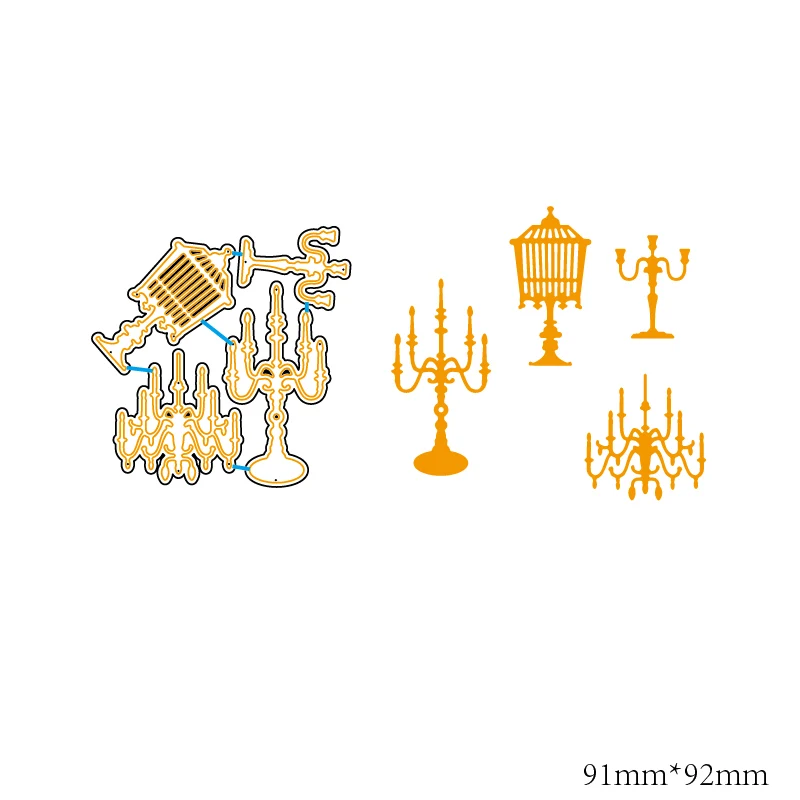 

Candle lantern cutting mold DIY scrapbook album decoration supplies clear stamp mold paper card