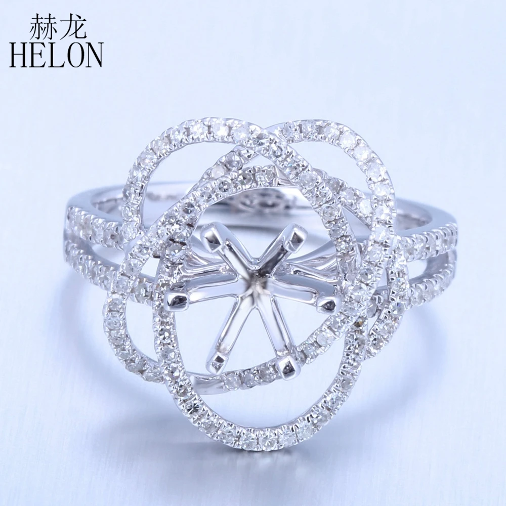 

Кольцо HELON круглое из белого золота 10 к с натуральными бриллиантами, 6- 7 мм