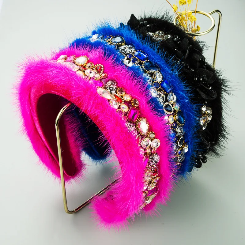 

Europe and theUnited States autumn winter new high-end headband metal chainfashionwomen creative luxuryrhinestonedinner headband