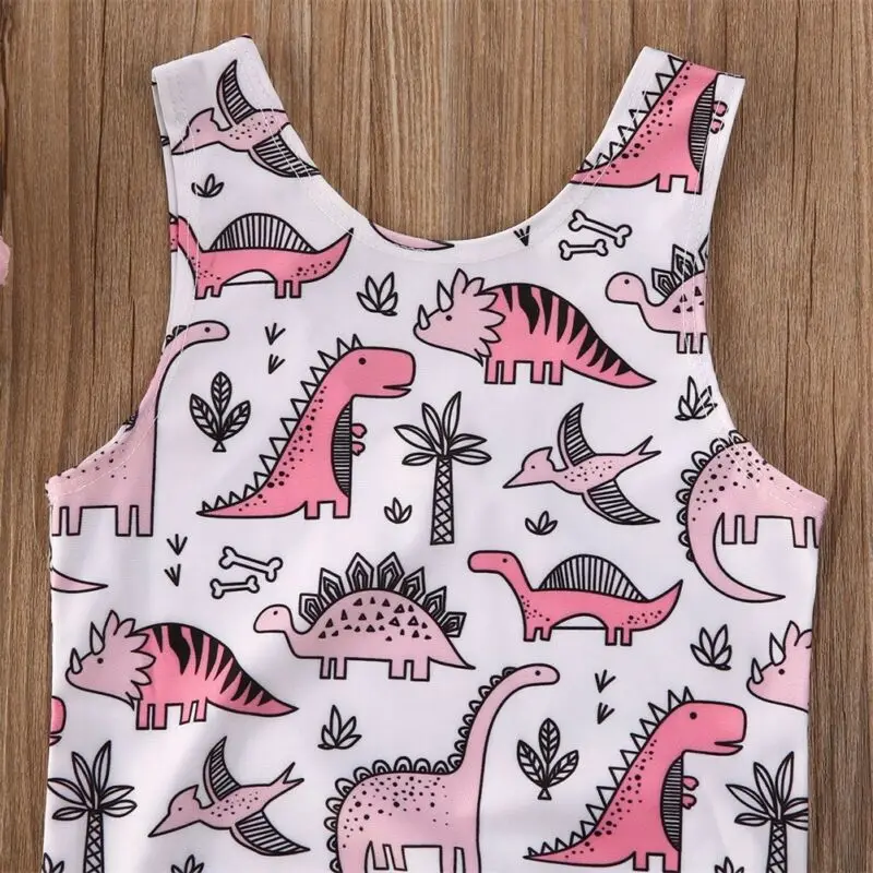 

Toddler Kids Baby Girl Dinosaur Swimwear One-Piece Swimsuit Bathing Beachwear