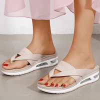 fashion sole women slippers 2021 summer flip flops casual beach platform ladies sandals peep toe plus size 43 female shoes