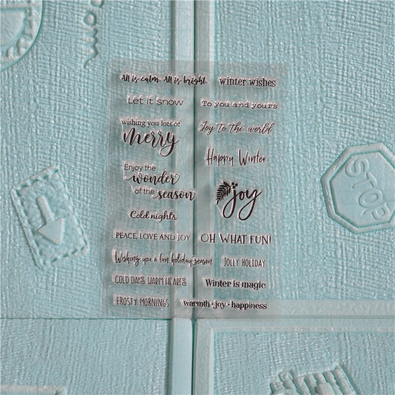 FXL рождественские чувства прозрачный силиконовый штамп/печать для DIY