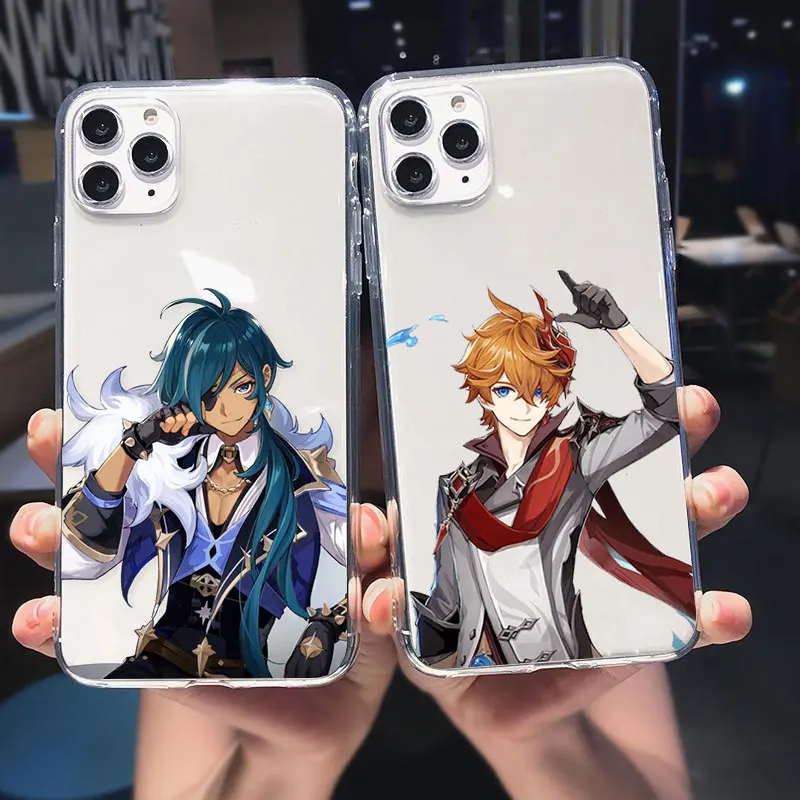 

Hot Game Genshin Impact Cartoon character Soft Silicone Phone Case Cover For iPhone 11 Pro Max X XS MAX XR 6 6s 7 8 Plus Cover