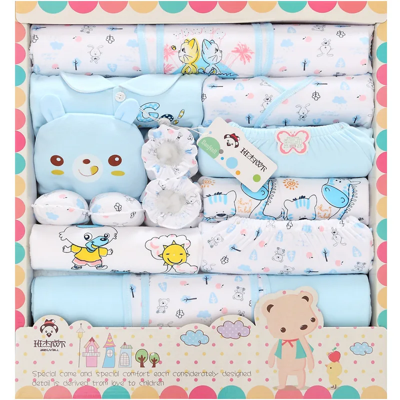 

New 100% Cotton 18pcs Baby Clothing sets Infant Newborn Gift Set High Quality Boys Girls Baby Clothes christmas gift