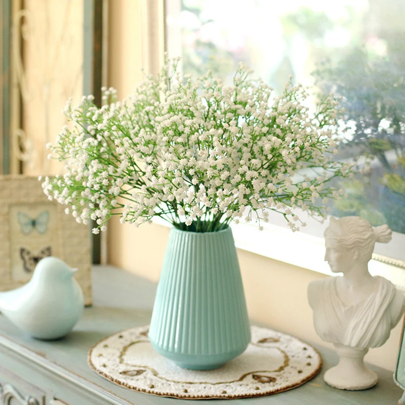 

Babies Breath Artificial Flowers Plastic Gypsophila Floral Bouquets Arrangement For Wedding Home Decoration Artificial Flower