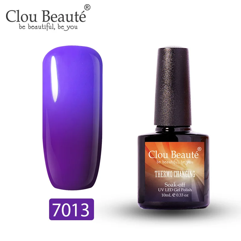 7013 Clou Beaute гель-лак, меняющий цвет в зависимости от температуры, гибридный УФ-лак для ногтей, стойкий, растворимый гель, 10 мл - Цвет: 7013