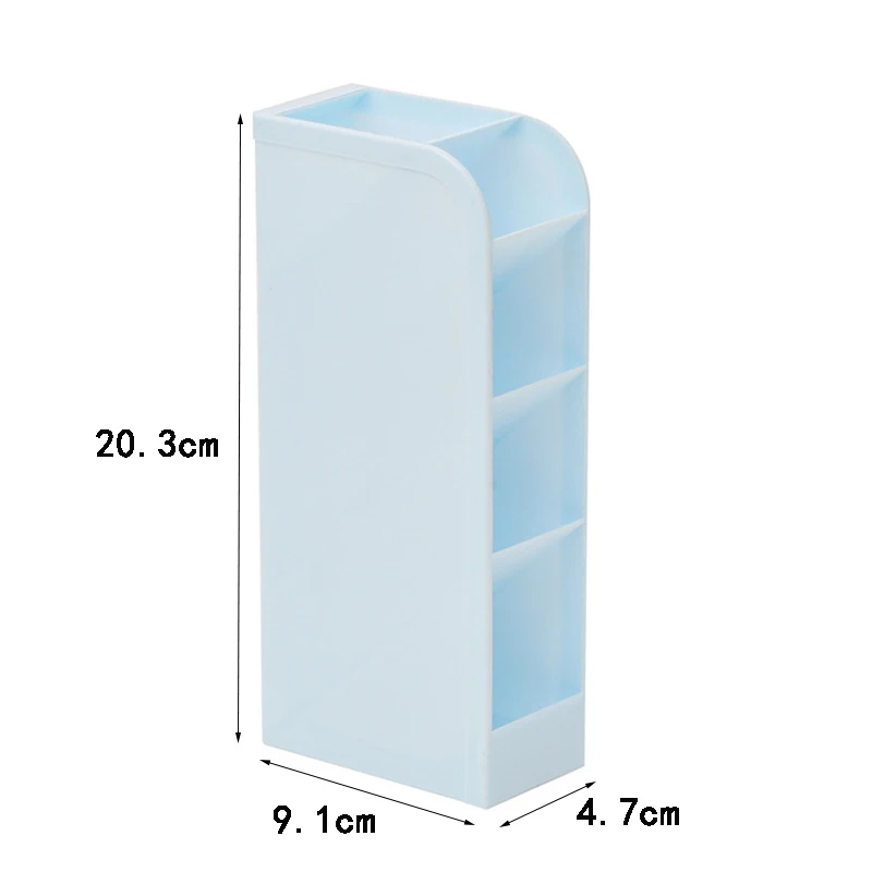 

Color 5 grid oblique pen holder desktop pen brush lipstick cosmetic storage box school stationery student transparent pen holder