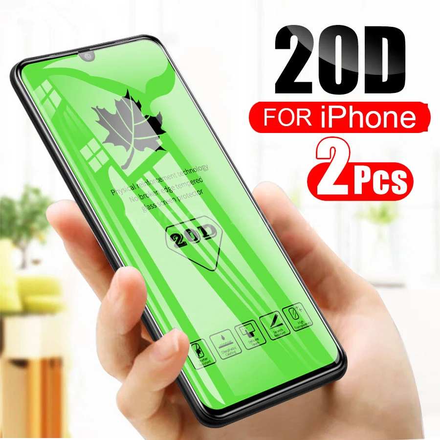 RDCY 20D кленовый лист полное покрытие закаленное стекло для iPhone 11 XS XR MAX клеевое Pro