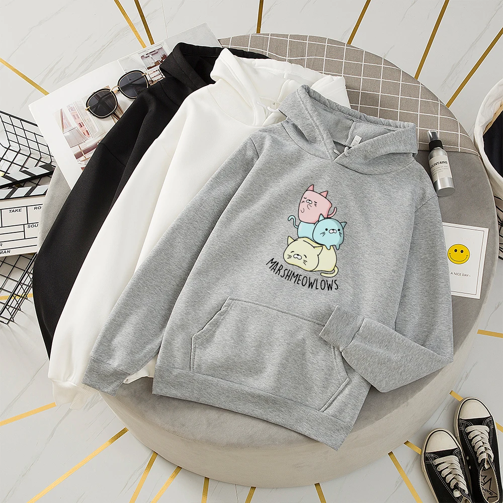 

Толстовка Женская большого размера в стиле Харадзюку, осенняя, черная, для подростков