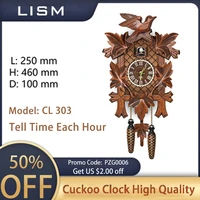 cuckoo clock german black forest wooden vintage nordic style cuckoo wall alarm clock for living room home decoration accessory