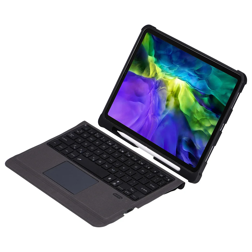 

Ultra-thin Waterproof Colorful Backlit Keyboard with Pen Slot TPU Protective Cover for ipad Pro11 2020 Split with Touch Mouse