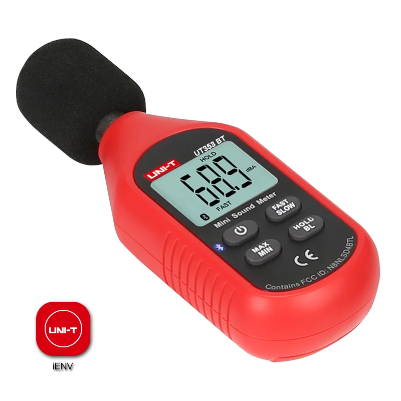 Мини-измеритель уровня звука UNI-T UT353BT/Bluetooth-связь LUX Digital светильник Метр