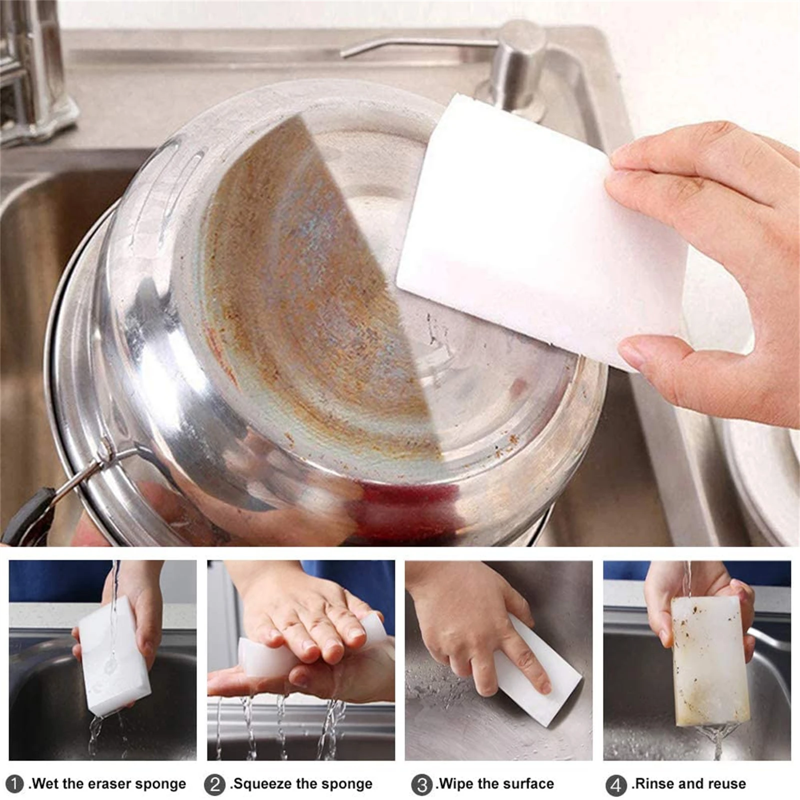

25pcs Magic Cleaning Sponges Eraser Multi-functional Premium Melamine Sponge Foam Cleaning Pads Eraser Sponges Foam Brushes