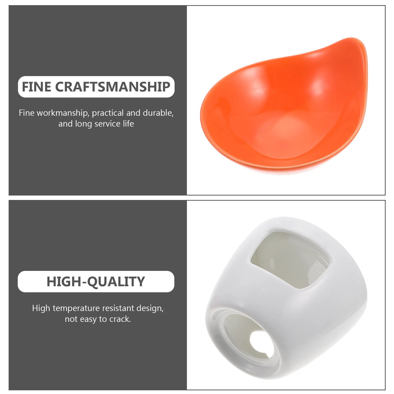 1 Set Cheese Melting Pot Ceramic Chocolate Fondue Butter Warmer for Home (Orange) | Дом и сад