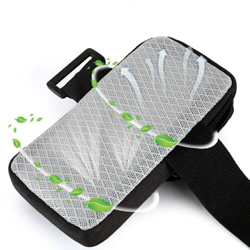 Simple Style Running Arm Band with Headset Hole for Phone, Money, and Keys - Outdoor Sports Arm Package Bag for Men and Women image 3