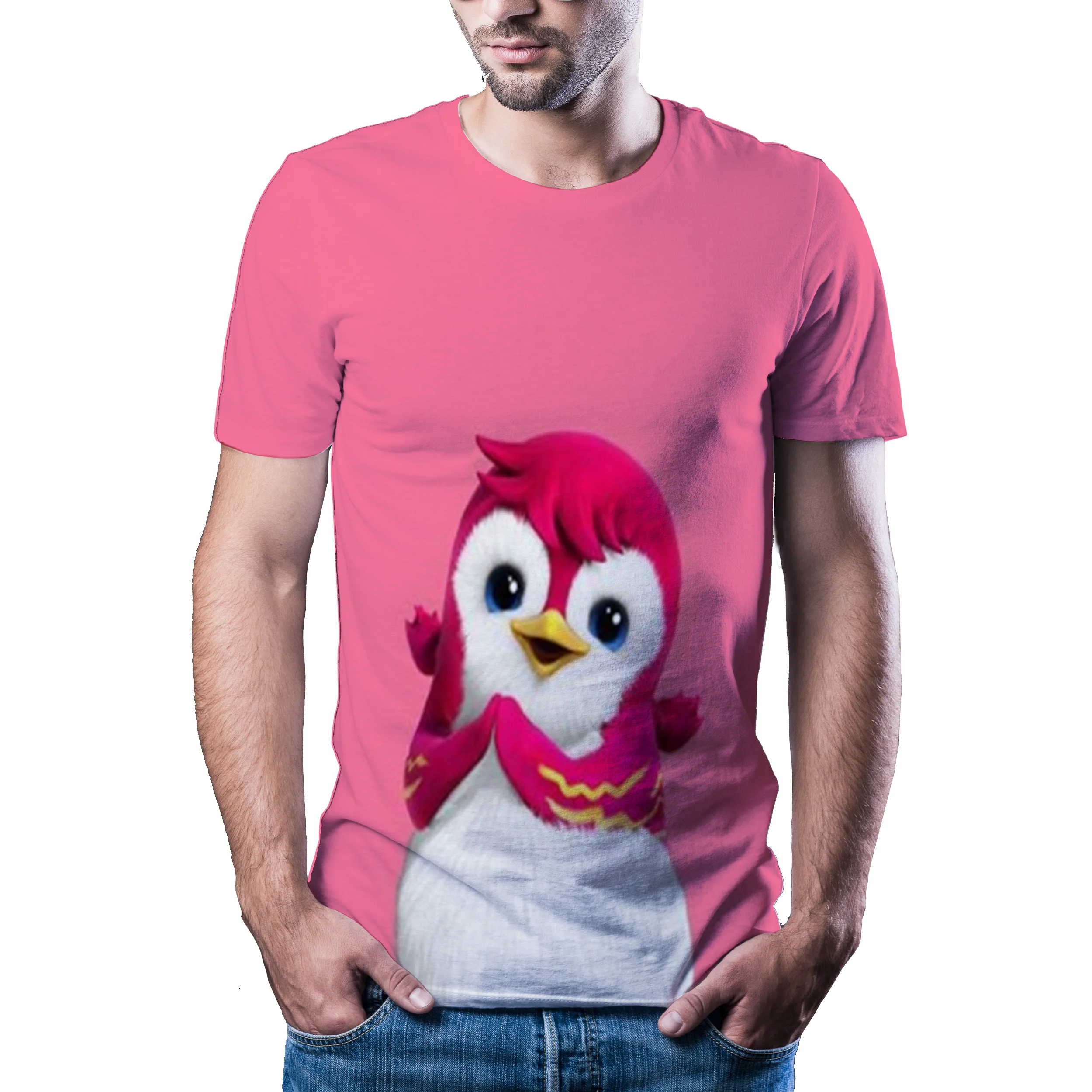 

2020 summer fashion new T-shirt fashion print parent child 3D cute pet print T-shirt short sleeve casual top