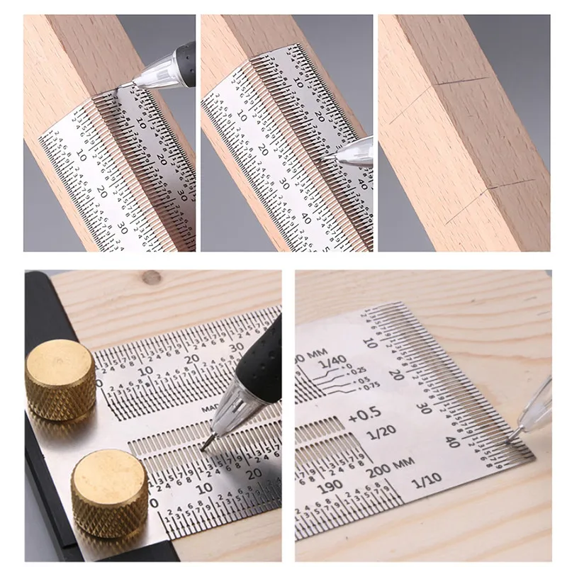 Высокоточная линейка весов Wnew precision T-type Mark Line Gauge разметочная нержавеющий
