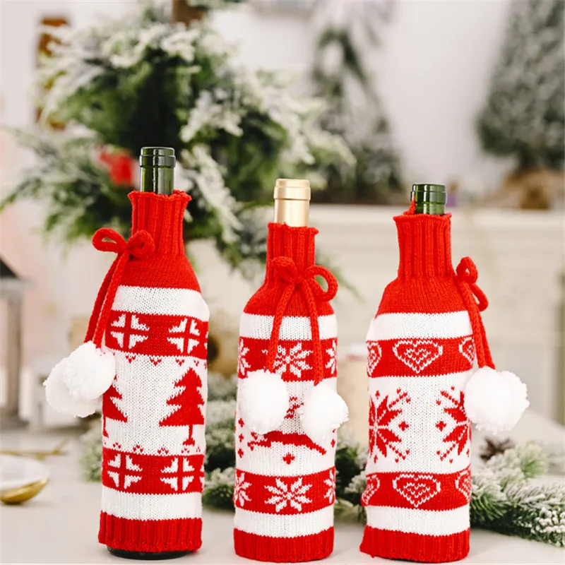 

Christmas Wine Bottle Cover Merry Christmas Decorations for Home 2021 Christmas Ornaments Christmas Table Decor Xams Gifts Noel
