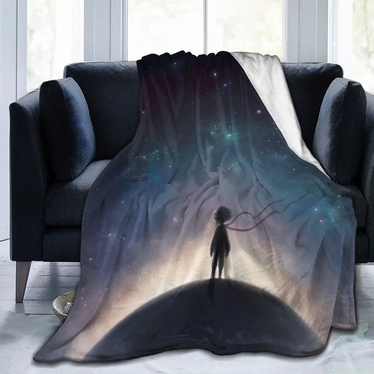 

3D Printed Little Prince Sherpa Blanket Couch Quilt Cover Travel Youth BeddingLittle Prince Blanket Bedspread