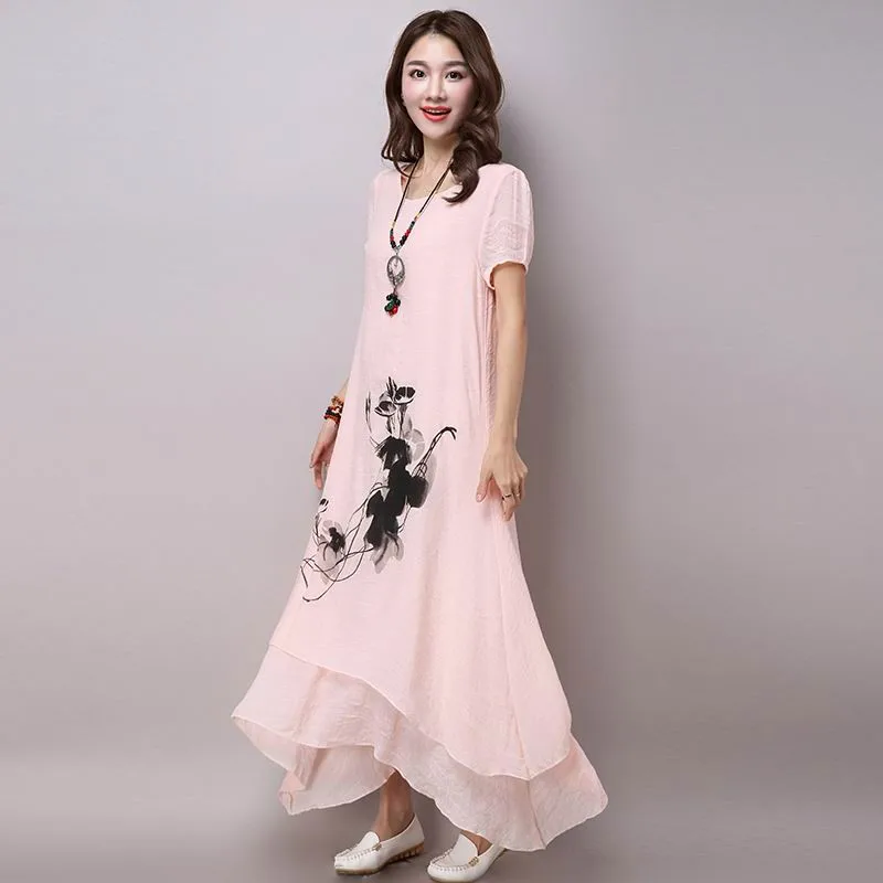 Из хлопка и льна размера плюс в винтажном стиле Женская обувь на каждый день с