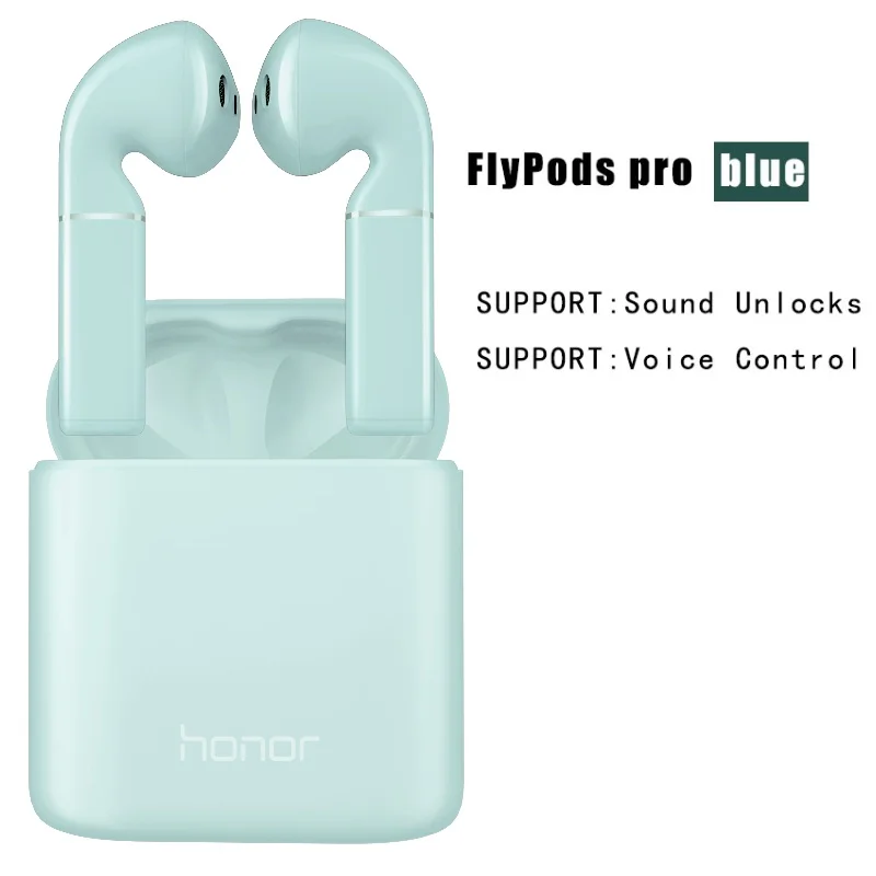 FlyPodsPro blue Оригинальные беспроводные наушники HUAWEI Honor FlyPods Pro Honor Flypods, Bluetooth 5,0, гарнитура type C, управление нажатием, Беспроводная зарядка - Цвет: FlyPodsPro blue