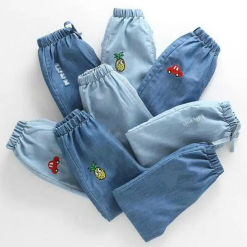 Джинсы для малышей Одежда младенцев Детские брюки с рисунком Модные джинсы