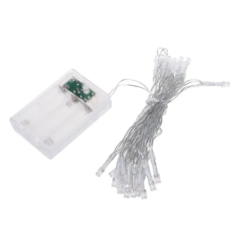 

Battery Power Operated 30 Warm White Led Mini Fairy Lights Clear Xmas Décor Yard Light