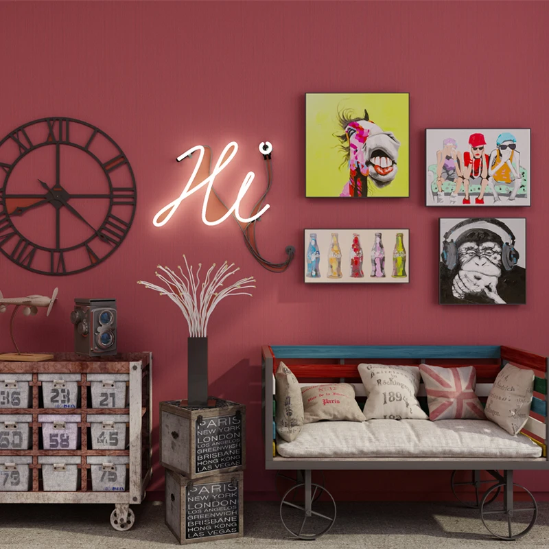 

Solid Minimalist Style Wall Paper Modern Color Vinyl Wallpaper Roll Bedroom Living Room Tv Background Home Decor Wall Covering