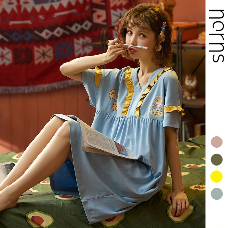 Norns Pyjama Women Sexy Lingerie Set Summer Sleepwear Female Pajama set Cute Nightwear Sleep Lounge Top and Shorts Pijama Mujer | Женская