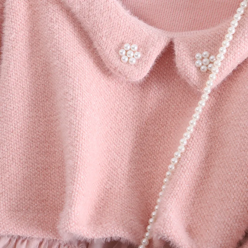 Женский комплект из двух предметов свитер искусственного кашемира и Сетчатое