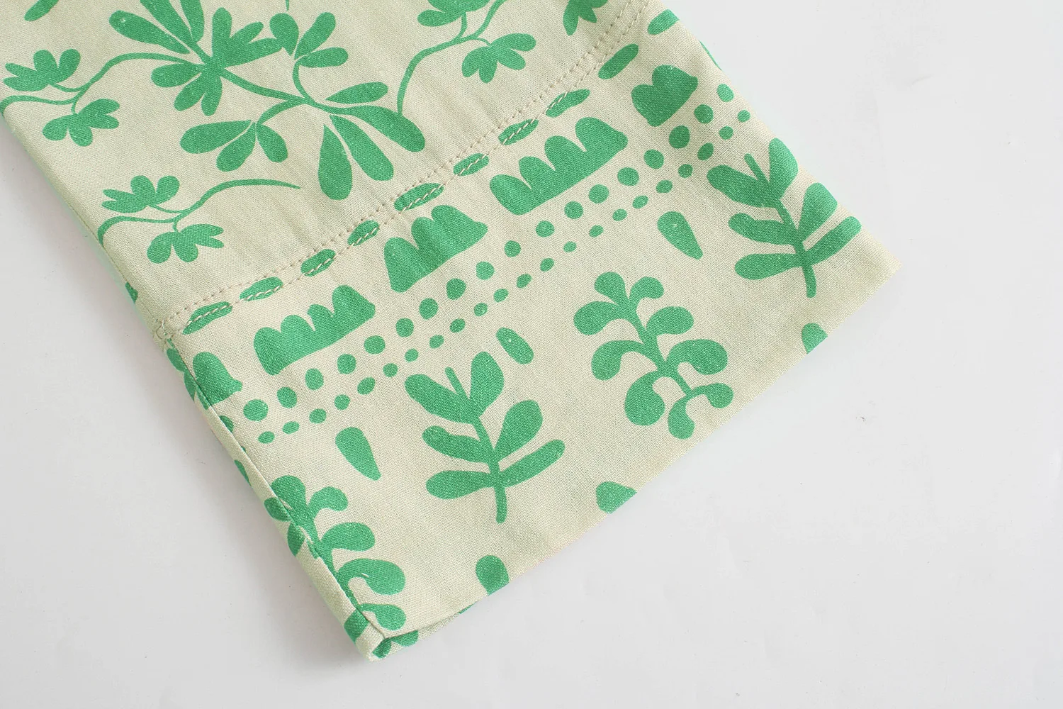 

Fashion Women Green Leaves Print Suit Pants Trousers Vintage Style Pockets Buttons Office Lady Pants Pantalon bottom pants