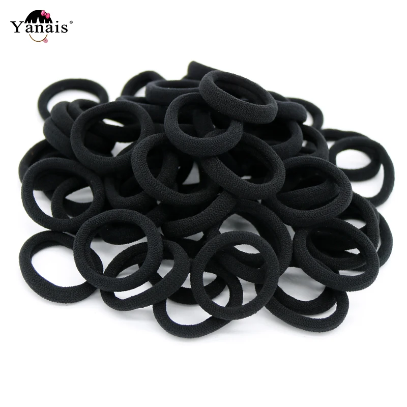 3cm Black AD0043 50 шт./лот 3 см волос резинка для волос, аксессуары Самый дешевый резиночки флуоресцентный Яркие цвета резинки для волос резинки - Цвет: 3cm Black
