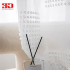 Современные жаккардовые белые плотные тюлевые шторы для Гостиная Прозрачная Юбка, Тюлевая ткань Спальня кухонные занавески на окна один Панель