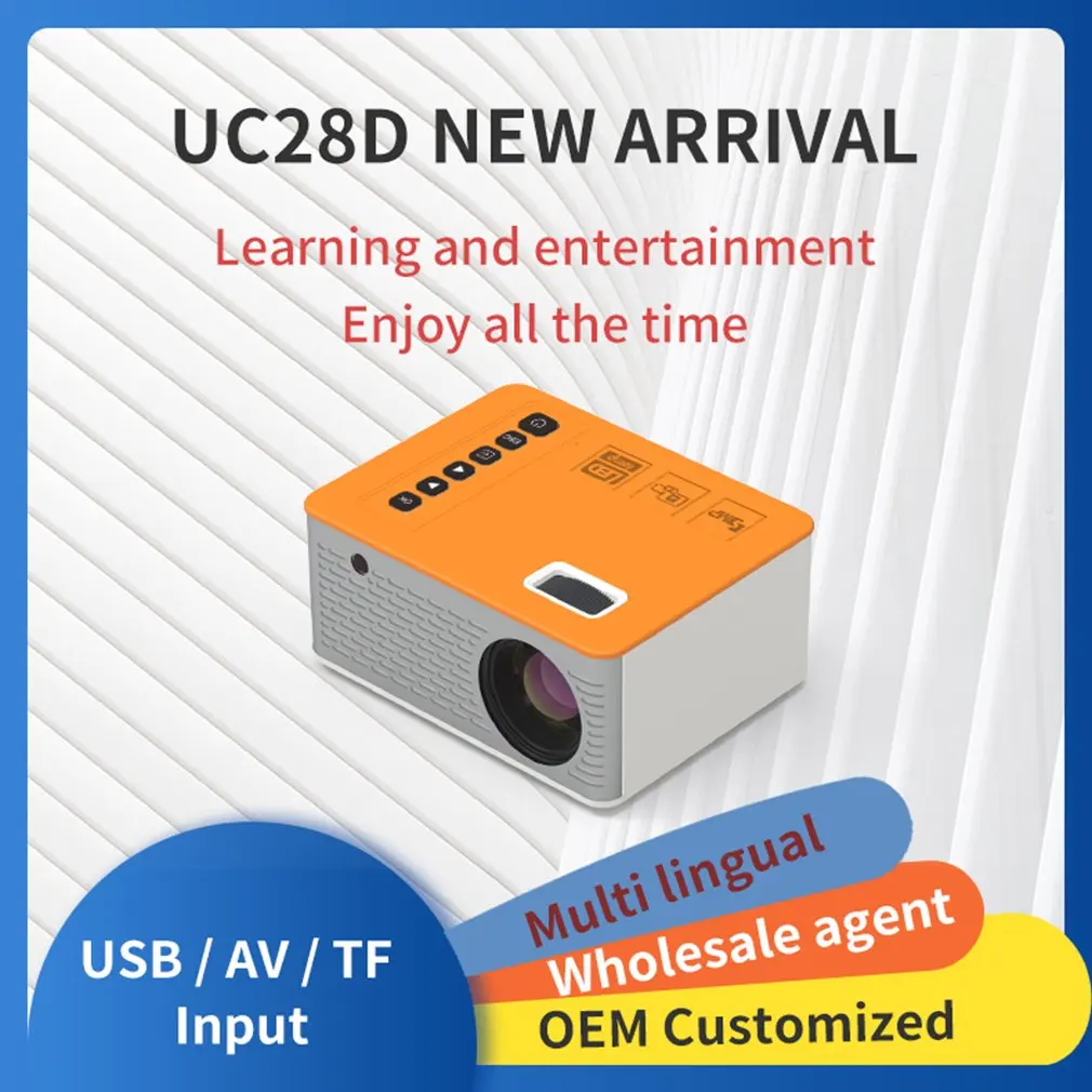

USB High Resolution Eye Protection Uc28D Home Children Led Projector Mini Portable Home Mobile Phone Projector