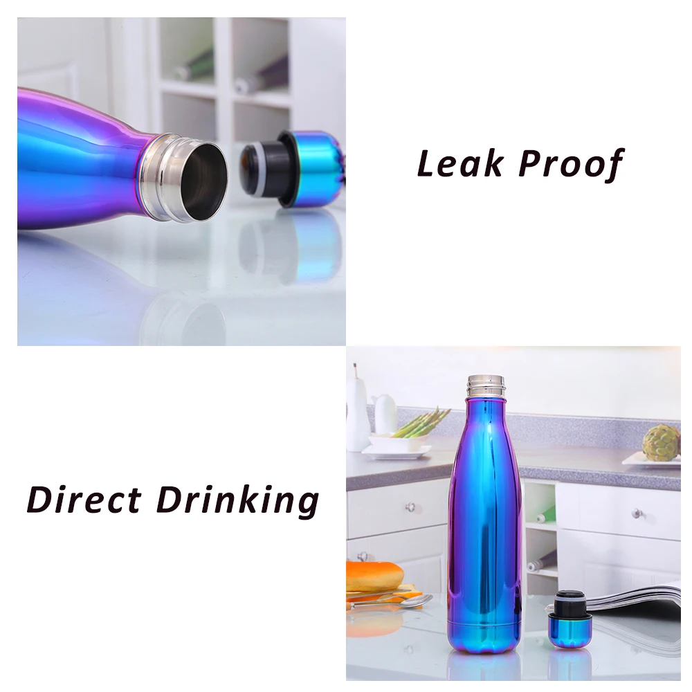 500 мл вакуумные бутылки для воды с двойными стенками из нержавеющей стали