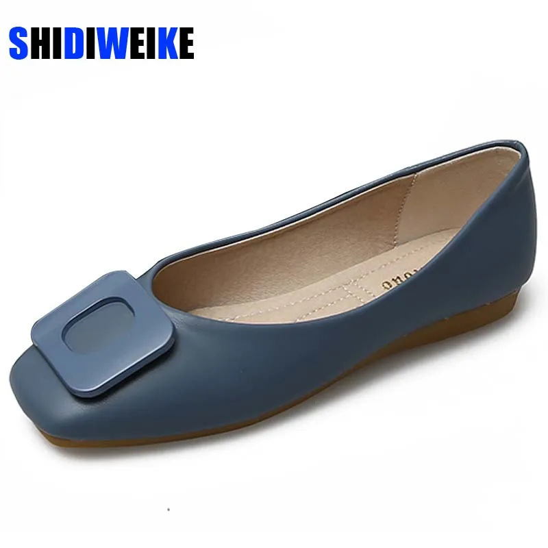 

Women Shoes Flat Ballerina Female Casual Work Ballet Flats Ladies Shoes Fashion Buckle Soft Moccasins Driving Shoes AC592