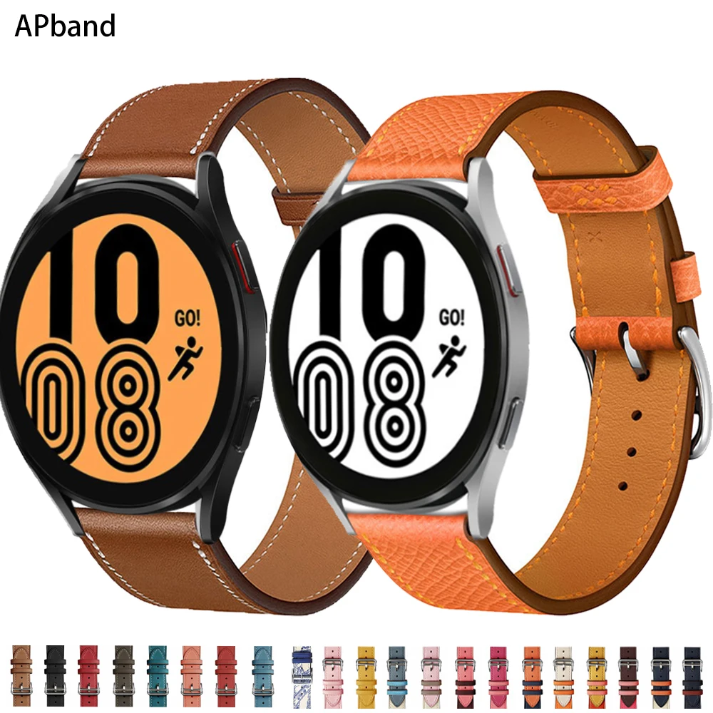 20mm 22mm Leather Band For Samsung Galaxy watch Active 2/3/46mm/42mm/S3/Huawei GT-2-Pro Bracelet Galaxy Watch 4 44mm 40mm strap