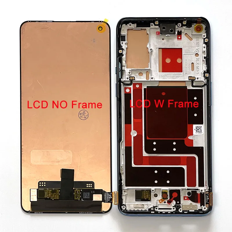 Ceny 6.55 ”„ Amoled Dla OnePlus 9 LE2113 LE2111 Ue NA Ekran LCD Ramka Wyświetlacza + Digitizer Panel Dotykowy Dla 1 + 9 LE2110 W CN Ver.