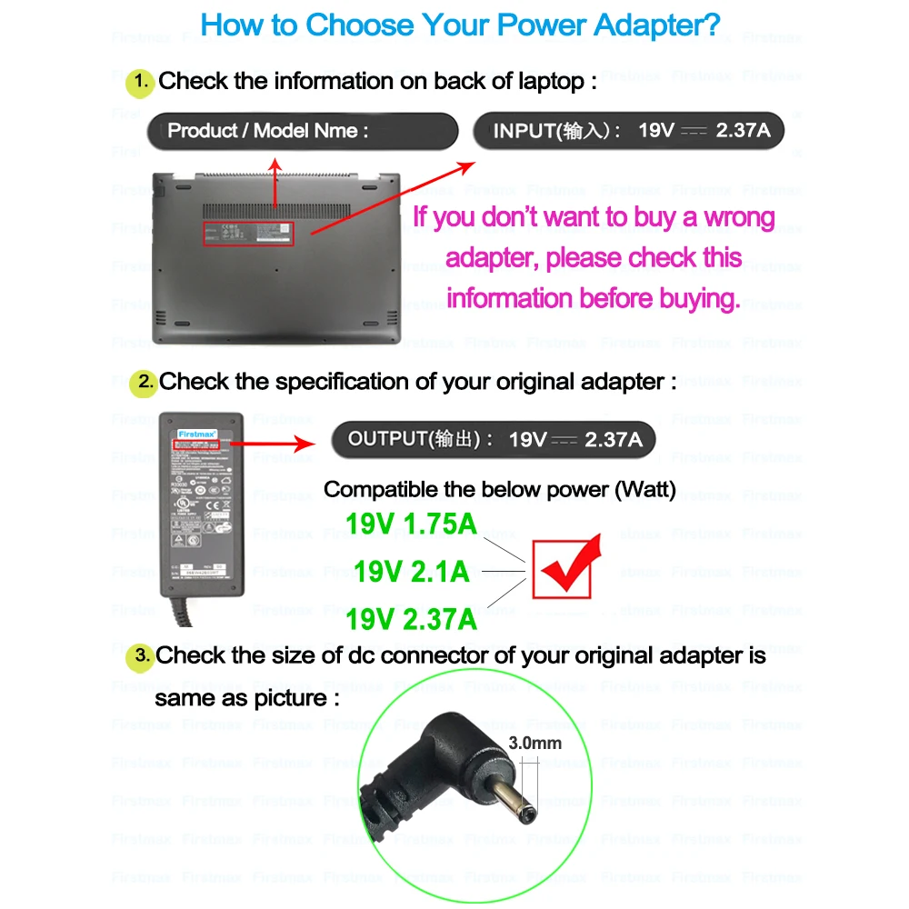 Зарядное устройство для ноутбука 19 в 2 37 А адаптер питания переменного тока Acer Spin 1