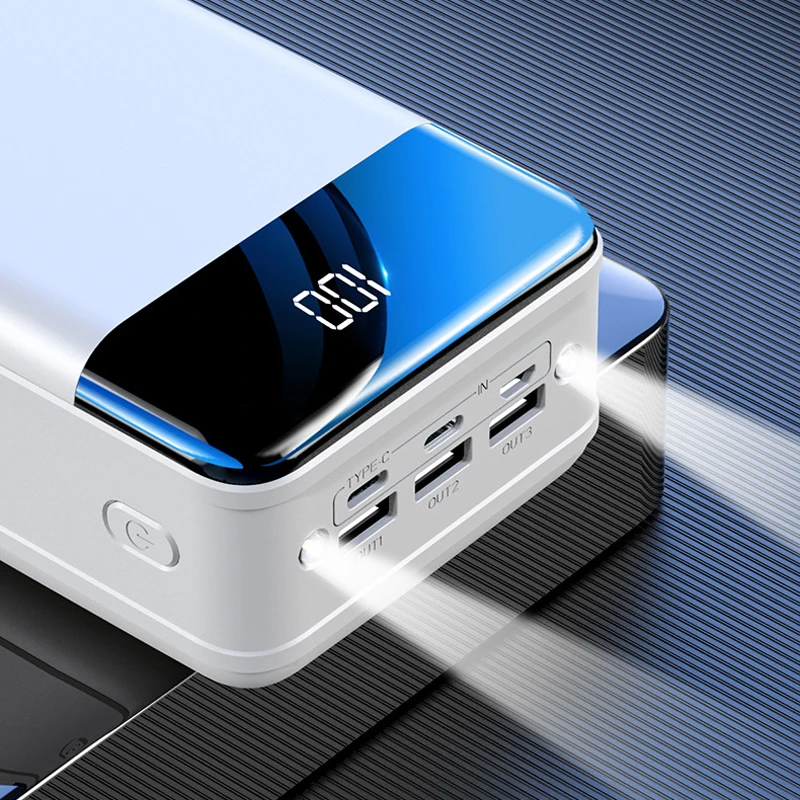 Портативное зарядное устройство 50000 мАч портативное USB Type C для iPhone 11 XR X Samsung Xiaomi с