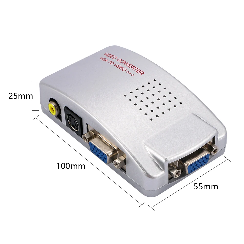 Модный Универсальный адаптер NTSC PAL VGA для ТВ AV RCA конвертер видео переключатель