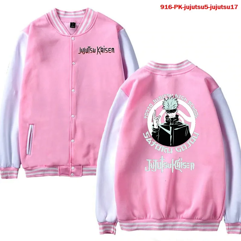 

Women Baseball Jacket 2020 Jujutsu Kaisen Autumn Winter Warm Sportwear Women Hip Hop Unform Jujutsu Kaisen Cool Jackets Hoodie