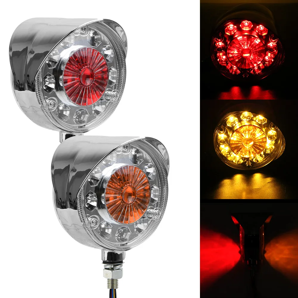 

LEEPEE 24V Double Face Stop Light for Trucks Cars Trailers Tractors Buses LED Turn Signal Lights Red/Yellow Side Marker Lights