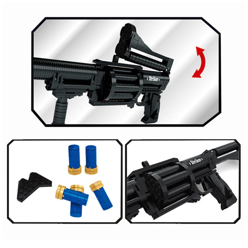 

373 Piece Bricks Shotgun Military Model Building Blocks Boy Christmas Birthday Gift Kids Toy For Children