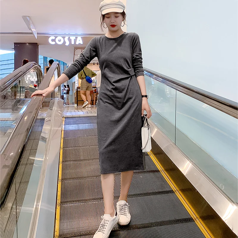 В начале осени женская модная натуральный хлопок повседневное талии плотно