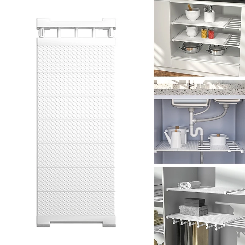 

Регулируемый шкаф-органайзер для шкафа, настенная полка для хранения, компактная кухонная стойка, держатель для домашнего шкафа